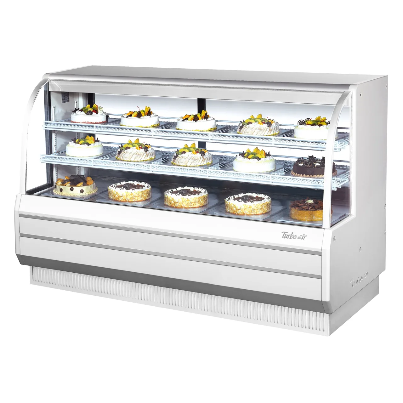 Turbo Air TCGB-72DR-W(B) 72" Full Service Non-Refrigerated Bakery Display Case