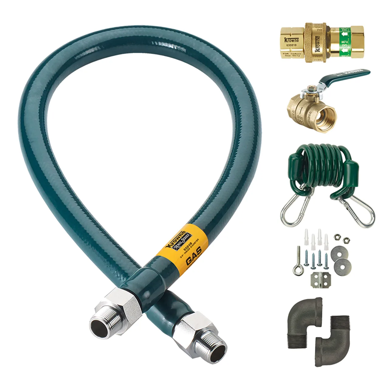 Krowne M10048K Royal Series Moveable Gas Connection Kit, 1” I.D., 48” Long