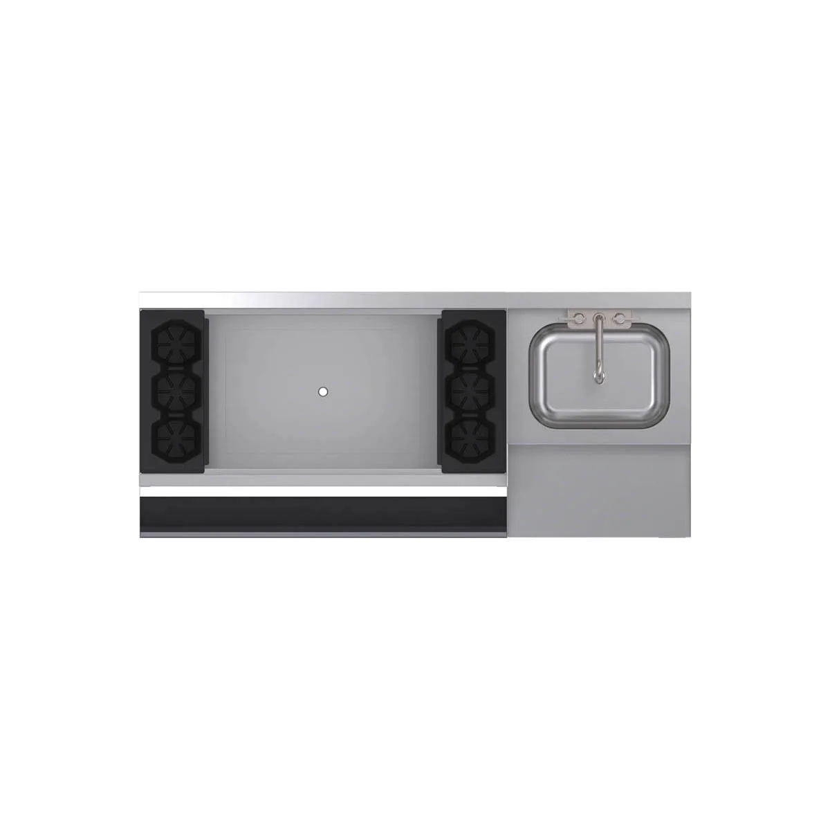 Krowne KR24-W54L-10 54" Blender Station Underbar Ice Bin/Cocktail Station w/ 10 Circuit - 110 lbs / Left