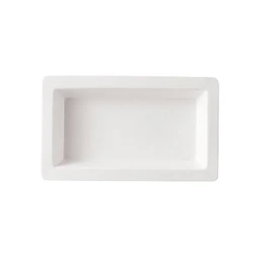 CAC China TSP-16 Tray, 20oz, 10" x 6" x 1-1/2" Porcelain White, Dishwasher Oven Safe - Dozen