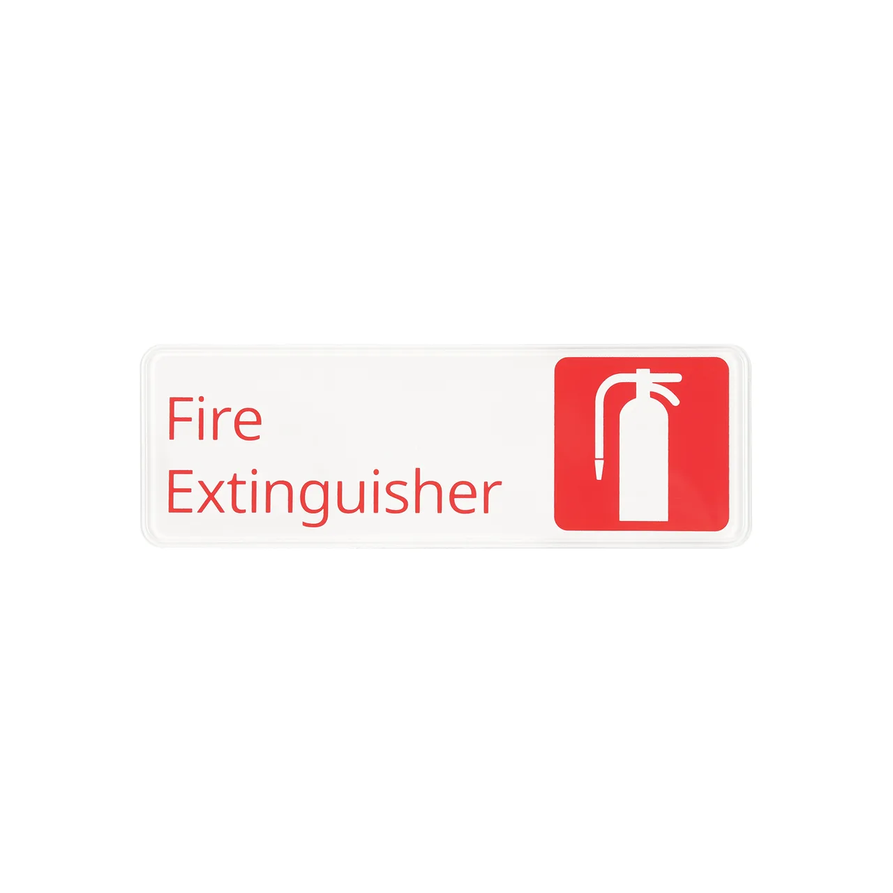 CAC China SCE3-FE21 Fire Extinguisher Compliance Sign, 9" x 3", White, Heavy-Duty Plastic