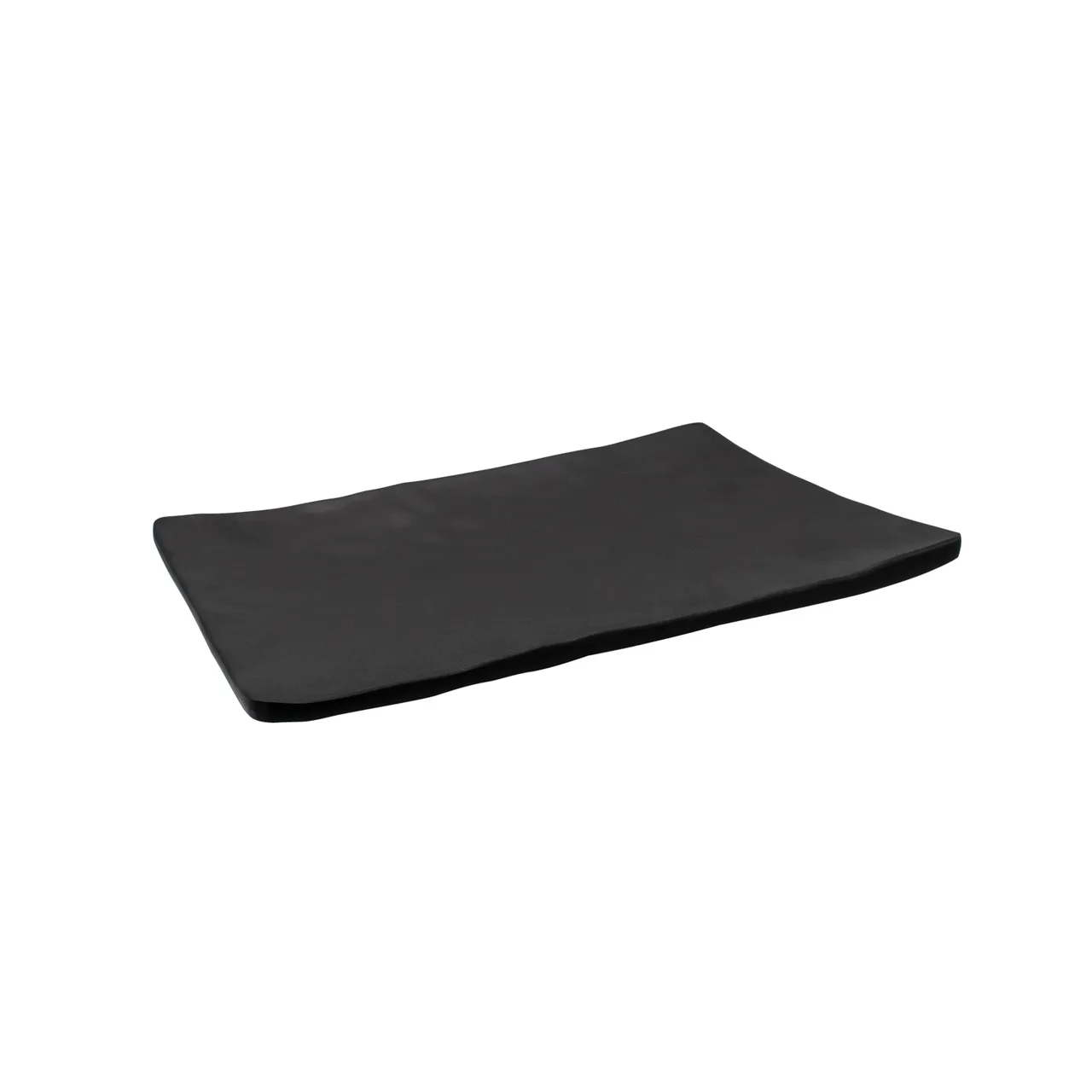 CACChina XCLD-RT12 Cloud Platter – 10"W x 6-7/8"D x 1"H, Matte Black China Curved Med Rim – 1 Dozen
