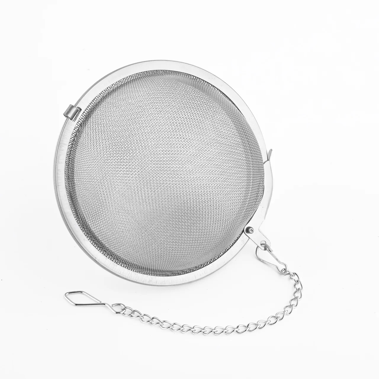 CAC China TEAB-3 Stainless Steel Tea Ball Infuser with 3" Hooked Chain, Beverage Service