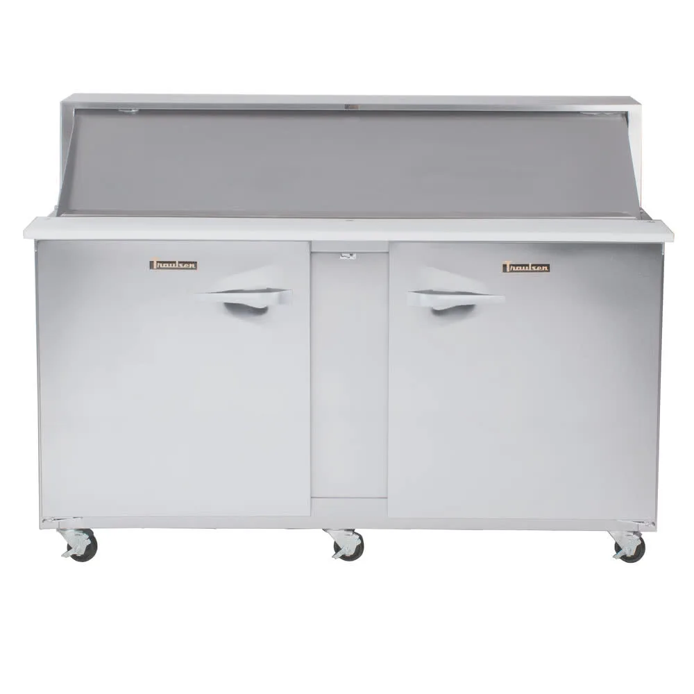 Traulsen UPT7230-LL-SB 72" 2-Door Sandwich and Salad Prep Table, 30 Pans, Stainless Steel