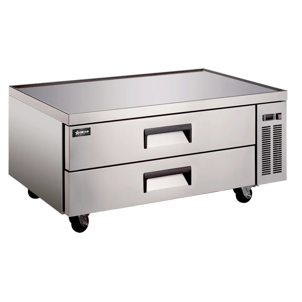 Omcan USA 50112 48" 2 Drawers Refrigerated Chef Base Marine Edge, 8.5 cu. ft., 115V R290, 1/6 HP