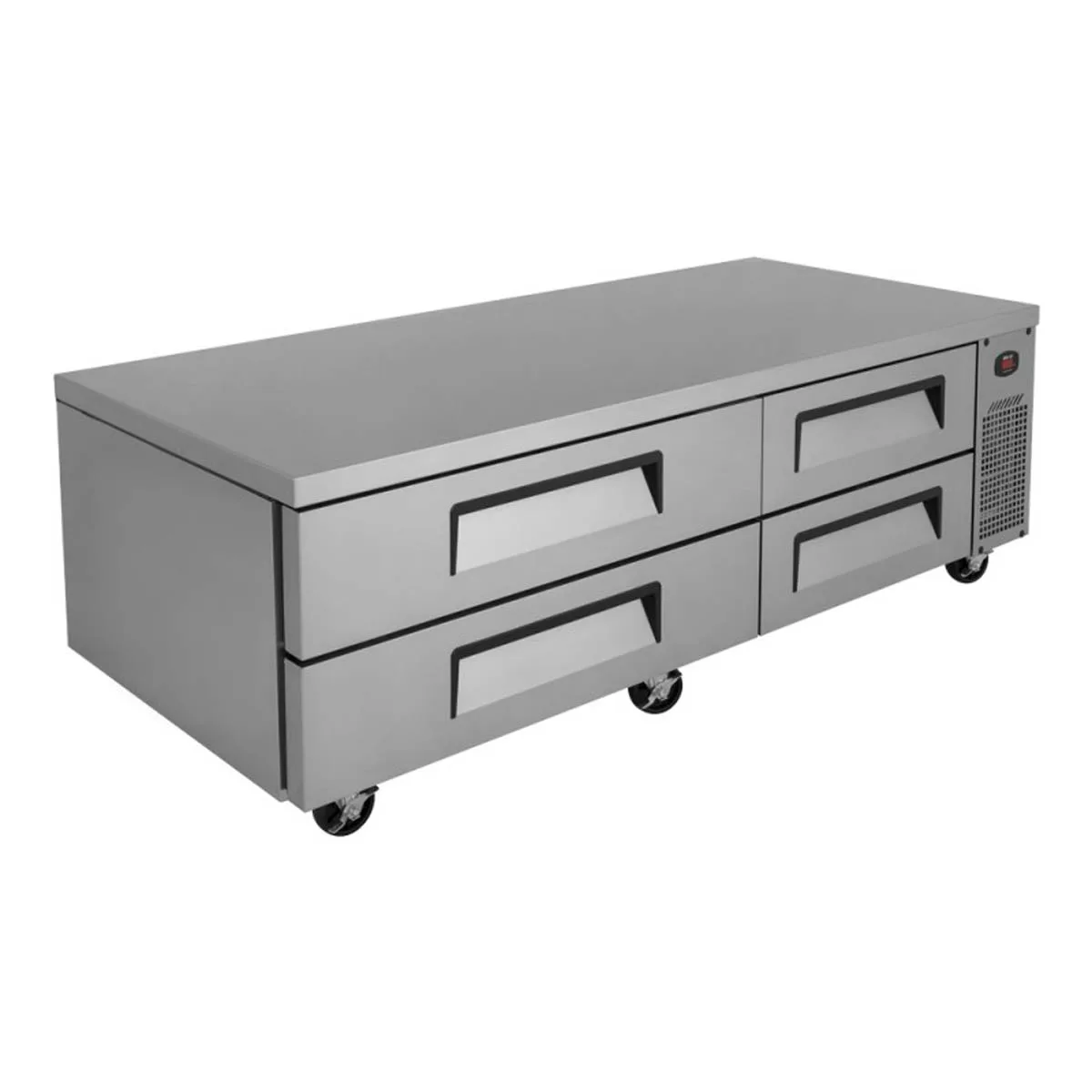 Turbo Air TCBE-72SDR-N 72" 4 Drawers Refrigerated Chef Base, Flat Top, 12.6 cu. ft.