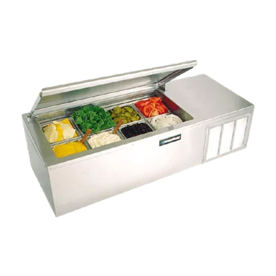 Delfield CTP 8160-NBP 60" Raised Condiment Rail, 6 Pan Capacity