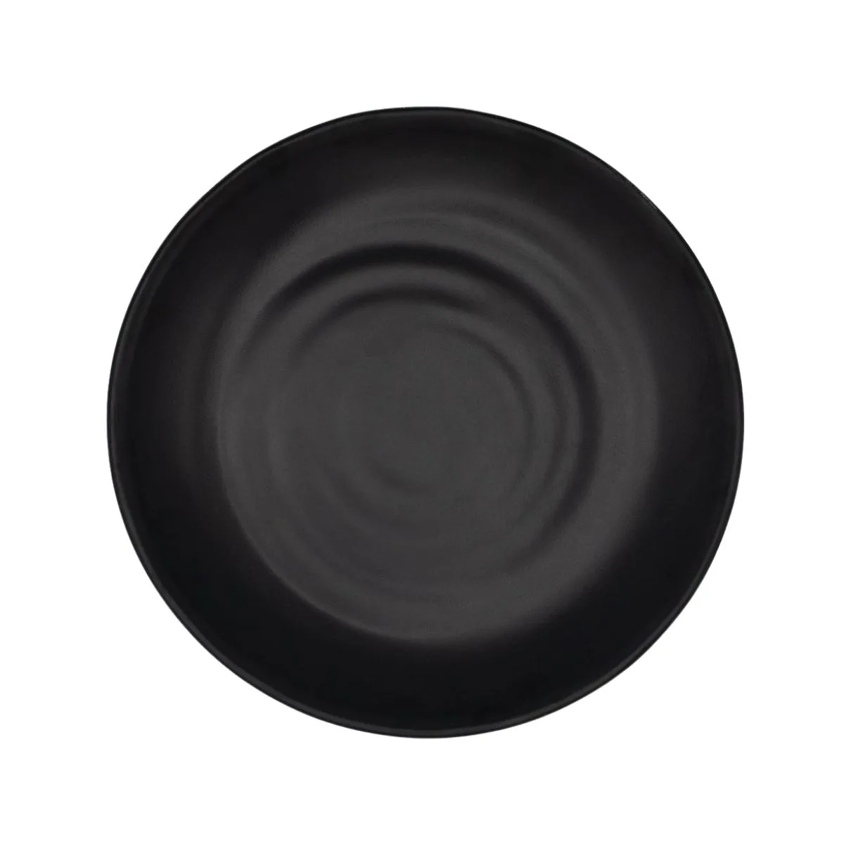 CAC China XCTN-C16 Centennial Plate, 10-1/4" Dia. 1-1/4" H, Round Coupe, Black Porcelain - Dozen