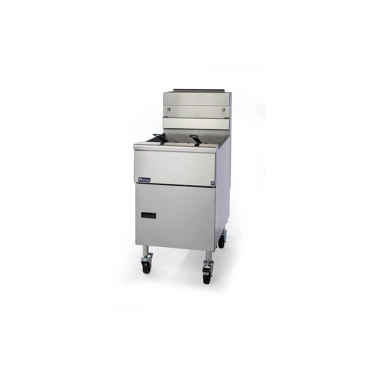 Pitco SE18 19" Floor Model Electric Full Pot Fryer w/ 90-Lb. Capacity, 2 Twin or 1 Full Baskets