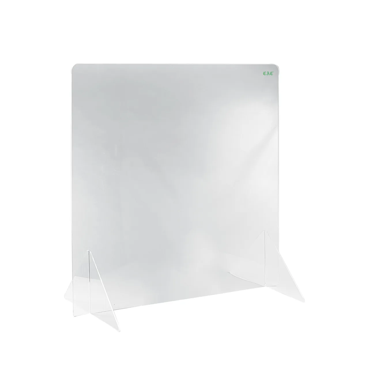 CAC China SHLD-3632N Self-Standing Shield, 36"W x 32"H Clear Acrylic, BPA Free, No Window, Sold as Set