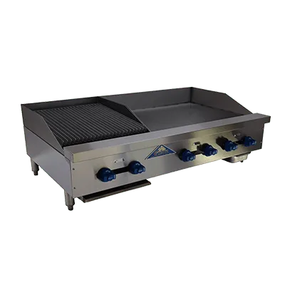 Comstock-Castle FHP48-30-1.5LB 48" Countertop Gas Griddle/Charbroiler Combination, 112.000 BTU
