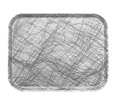Cambro 1216277 Camtray Rectangular Tray 12" x 16-5/16" Fiberglass Swirl Gray NSF Dishwasher Safe