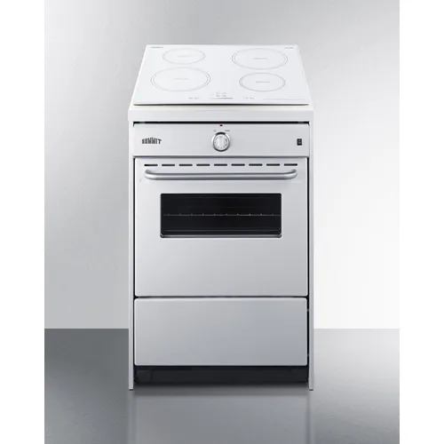 Summit WEM665W Induction Smooth-Top Range, 24" W, 2.92 Cu.Ft. Oven Capacity