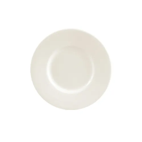 CAC China MAJ-55 Majesty Saucer, 5.5"-5.99" Round Bone White China, Oven Microwave Safe - 1 Dozen