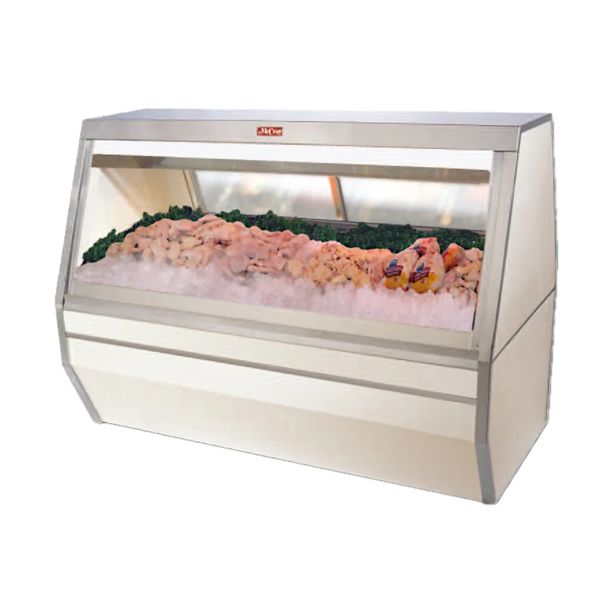 Howard-McCray SC-CFS35-4-S-LED 50" Flat Refrigerated Seafood Display Case, Stainless