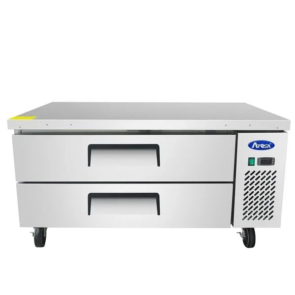 Atosa USA MGF8451GR 52" 2 Drawers Refrigerated Chef Base, Includes (6) 12 x 20 pans, 8.4 cu. ft.
