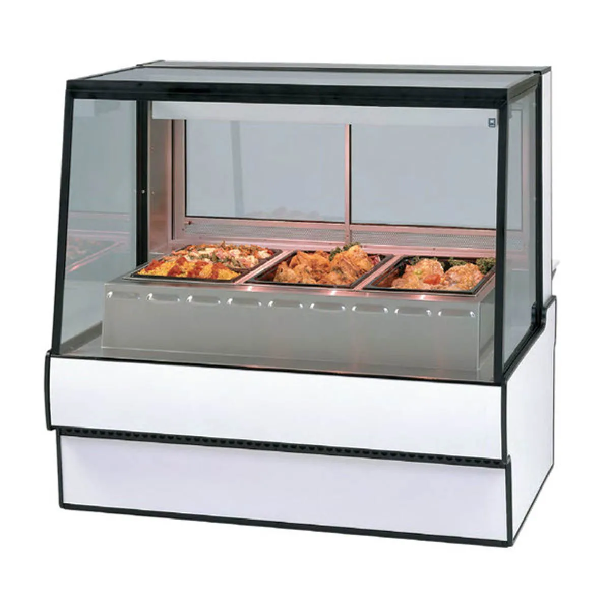 Federal Industries SG5948HD 59" 2-Glass Deli Display Case, Top Mounted Infrared Heater, Interior