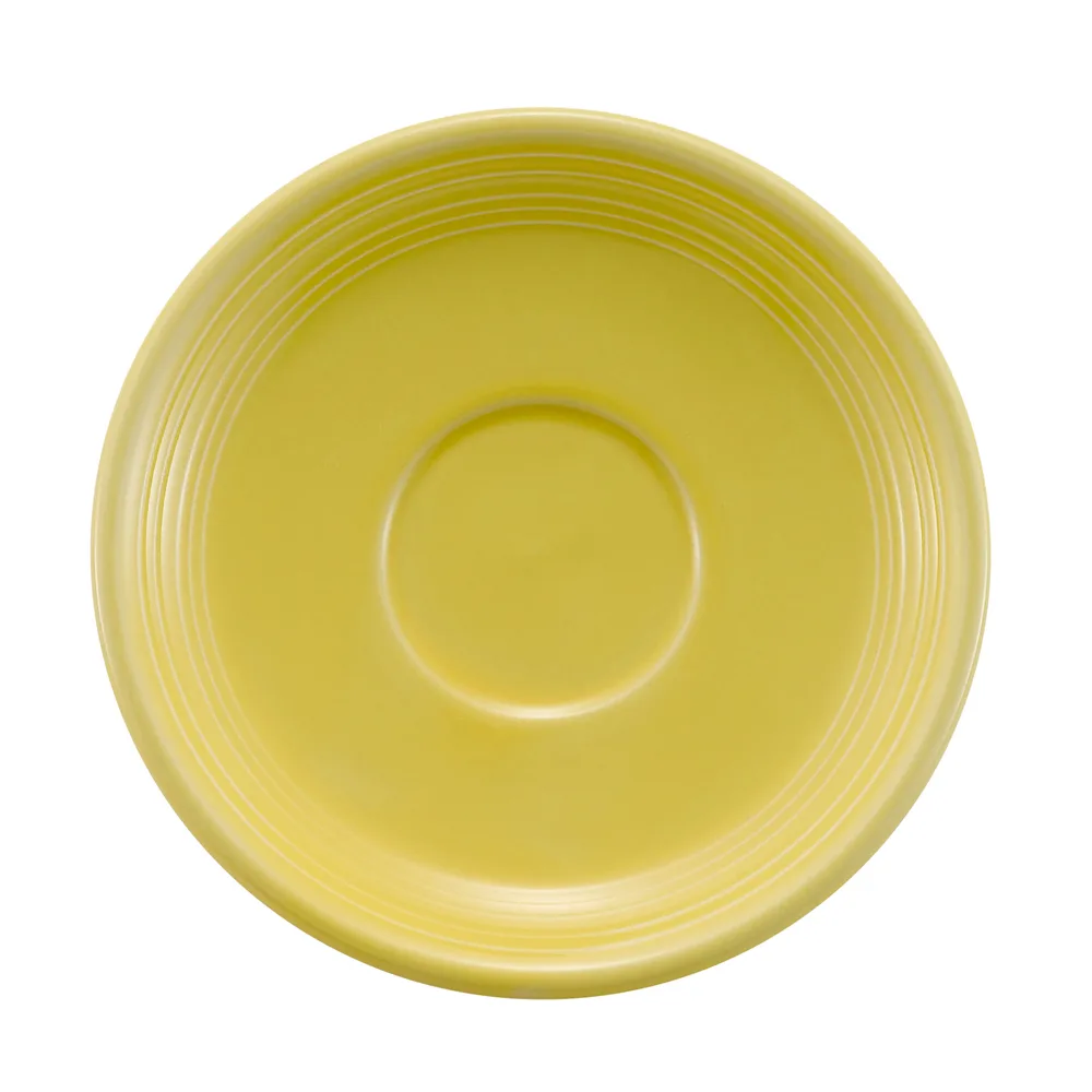 CAC China TG-2-SFL Tango Saucer, 6" Dia x 7/8" H, Round Porcelain, Sunflower Design - 1 Dozen