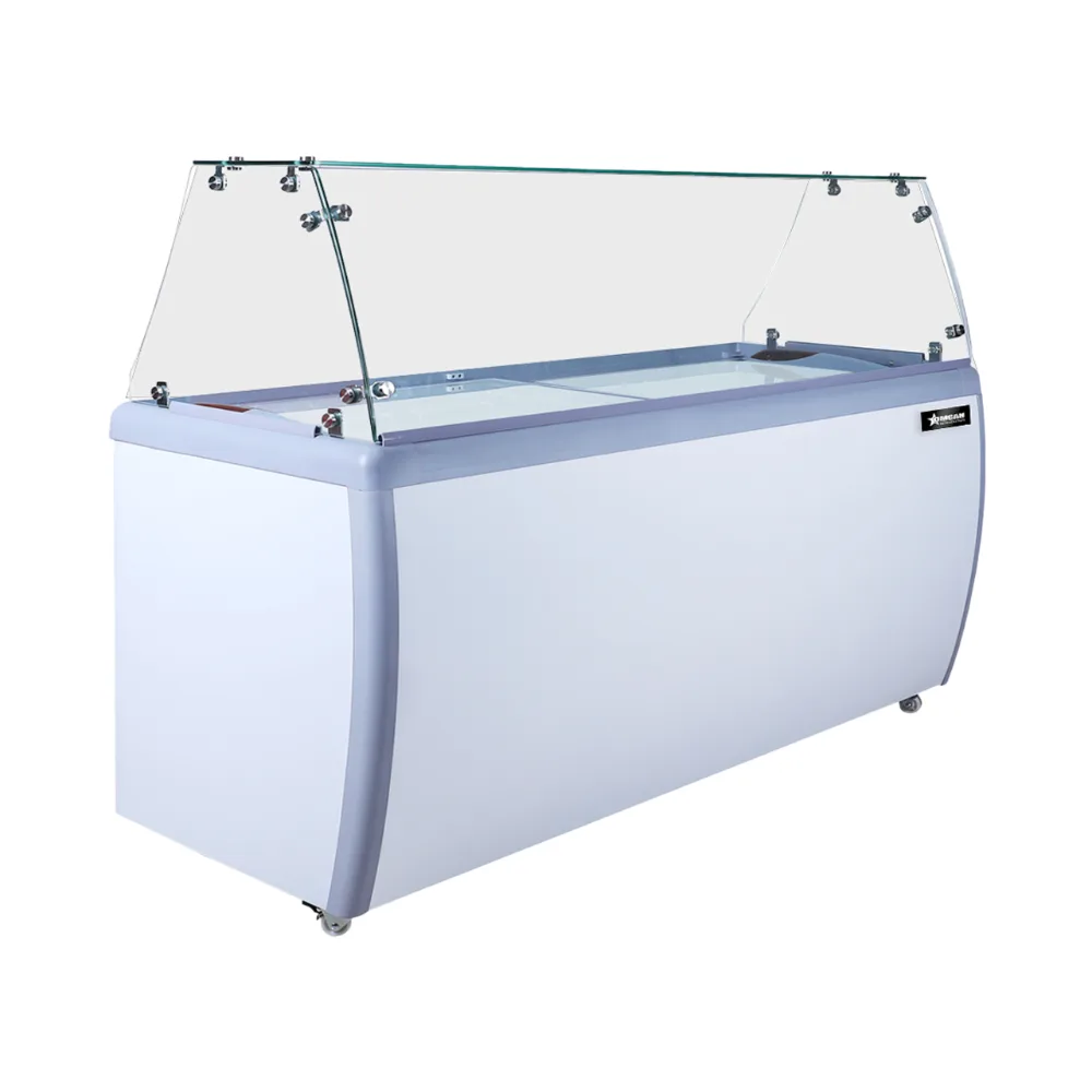 Omcan USA 48648 (FR-CN-0560-S) 71" Gelato/Ice Cream Dipping Cabinet w/ Sneeze Guard