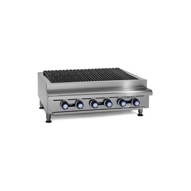 Imperial IRB-60 60" Countertop Gas Radiant Charbroiler w/ (10) Burners, 150.000 BTU
