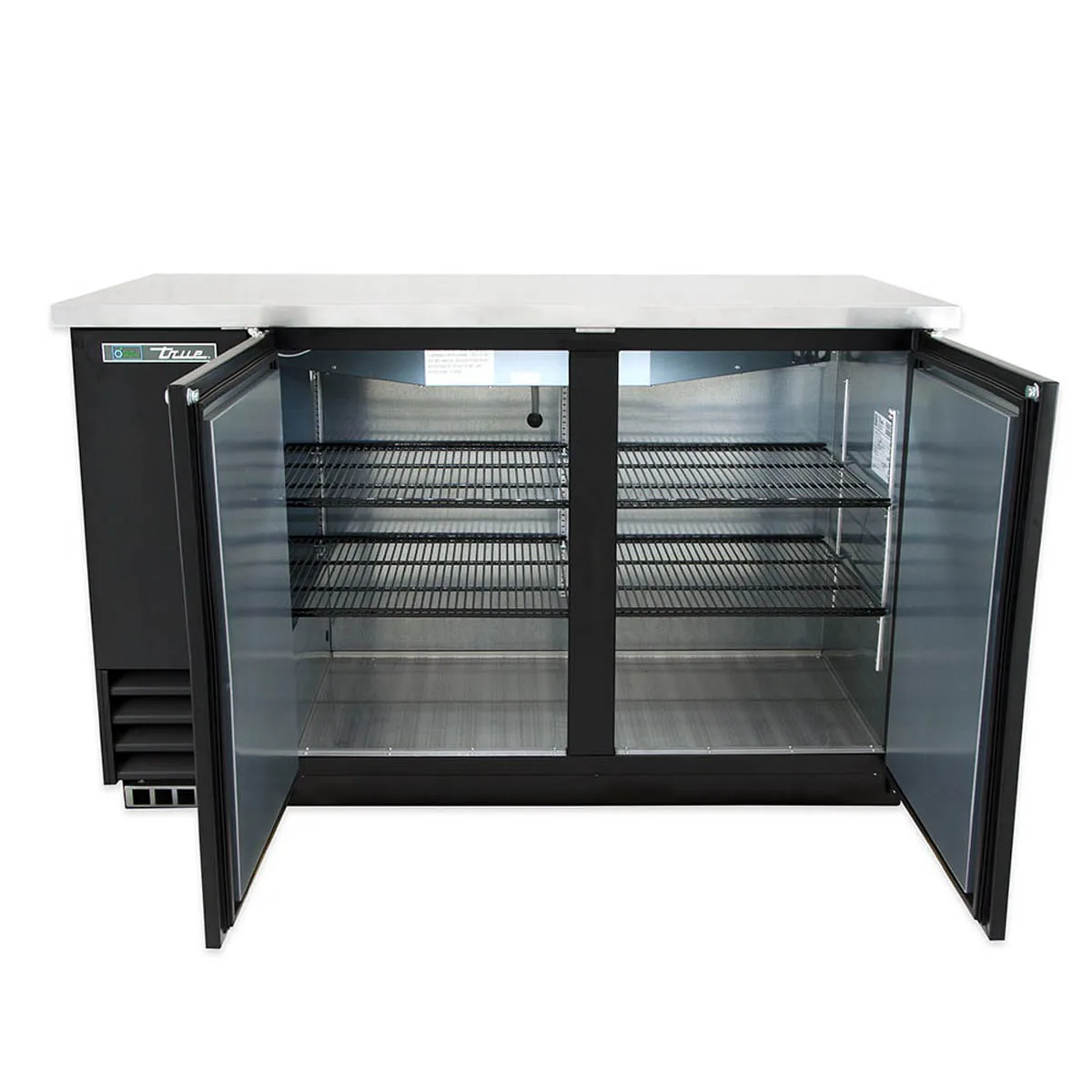 True TBB-2-HC 58" Two Solid Swing Door Back Bar Cooler with Hydrocarbon Refrigerant