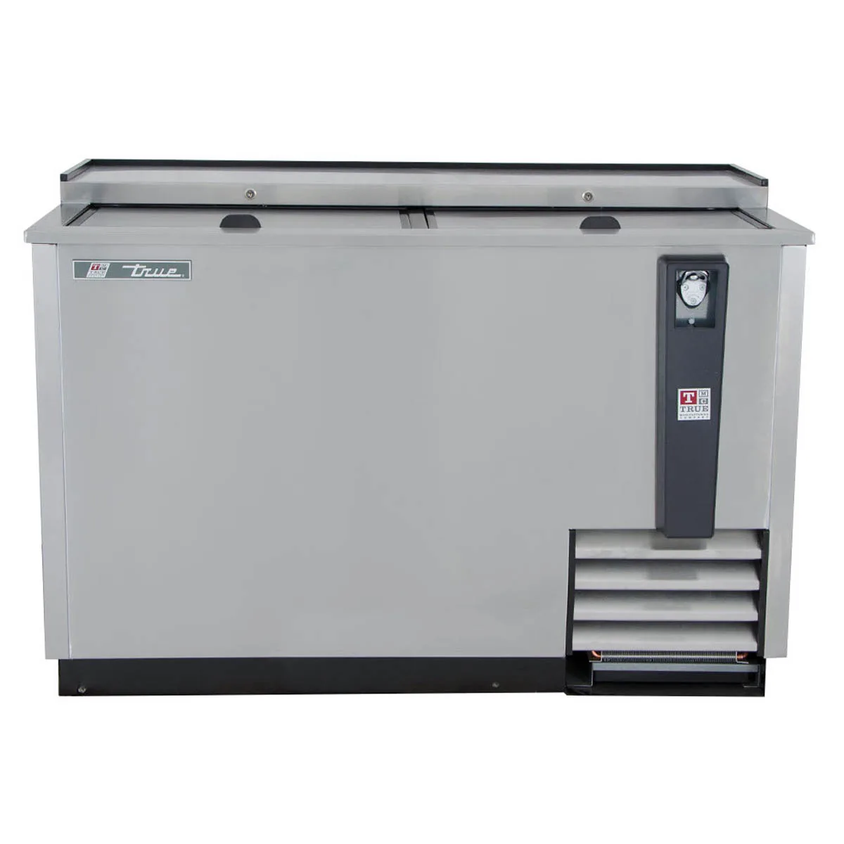 True TD-50-18-S-HC 49" Solid Slide Lid Stainless Steel Deep Well Horizontal Bottle Cooler