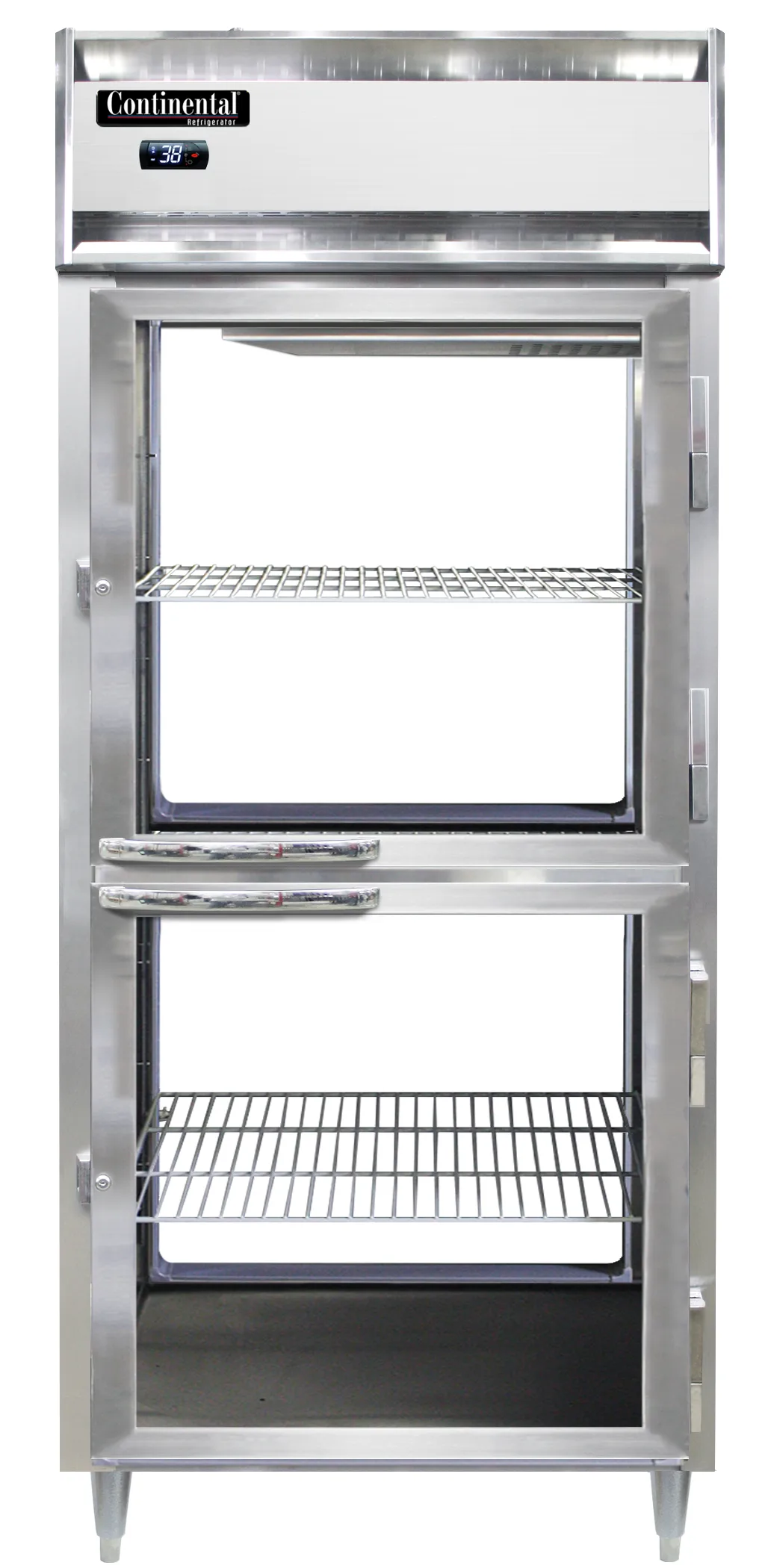 Continental Refrigerator D1RXNPTHD-GD-GD 36" 1-Section Glass Door Pass-Thru Refrigerator, 32 cu. ft.