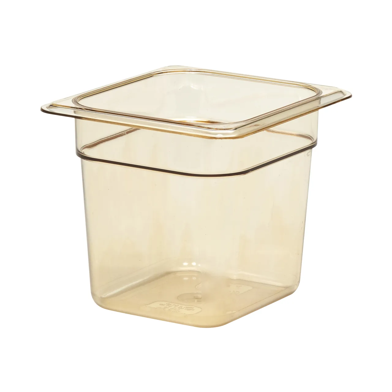 Cambro 66HP150 H‑Pan 1/6 Size 6" Amber Plastic Pan, Hi‑Temp -40°F to 375°F, NSF