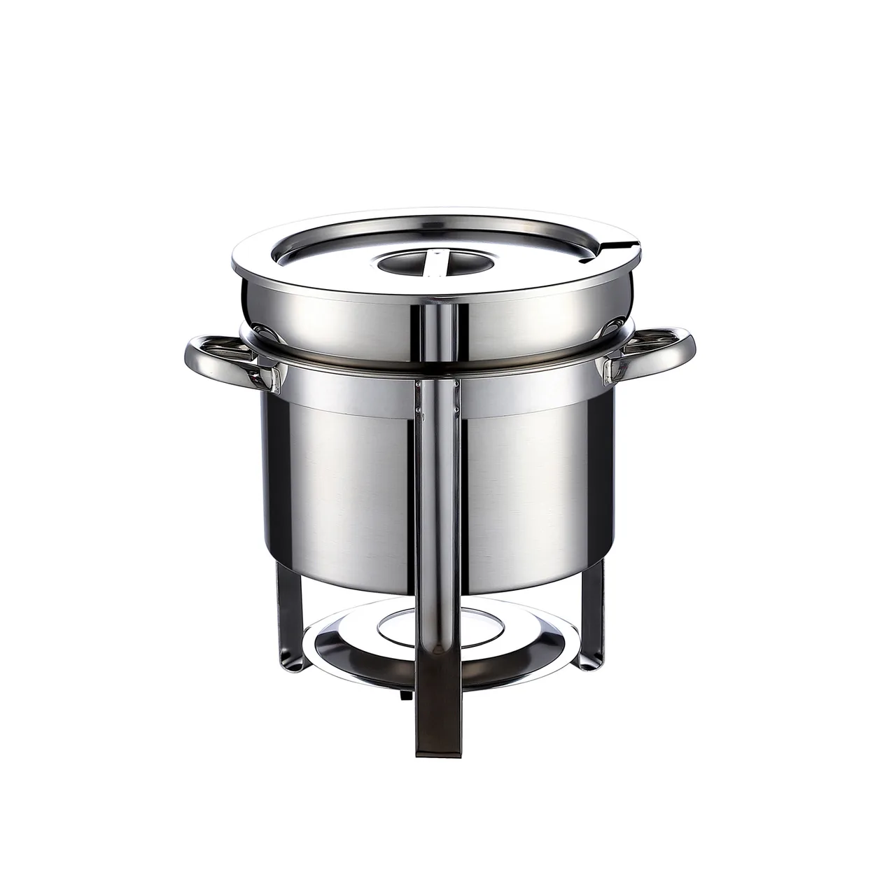 CAC China CAMS-111 Marmite Soup Chafer Warmer Set, 11 Qt Stainless Steel with Lift‑Off Cover - Set