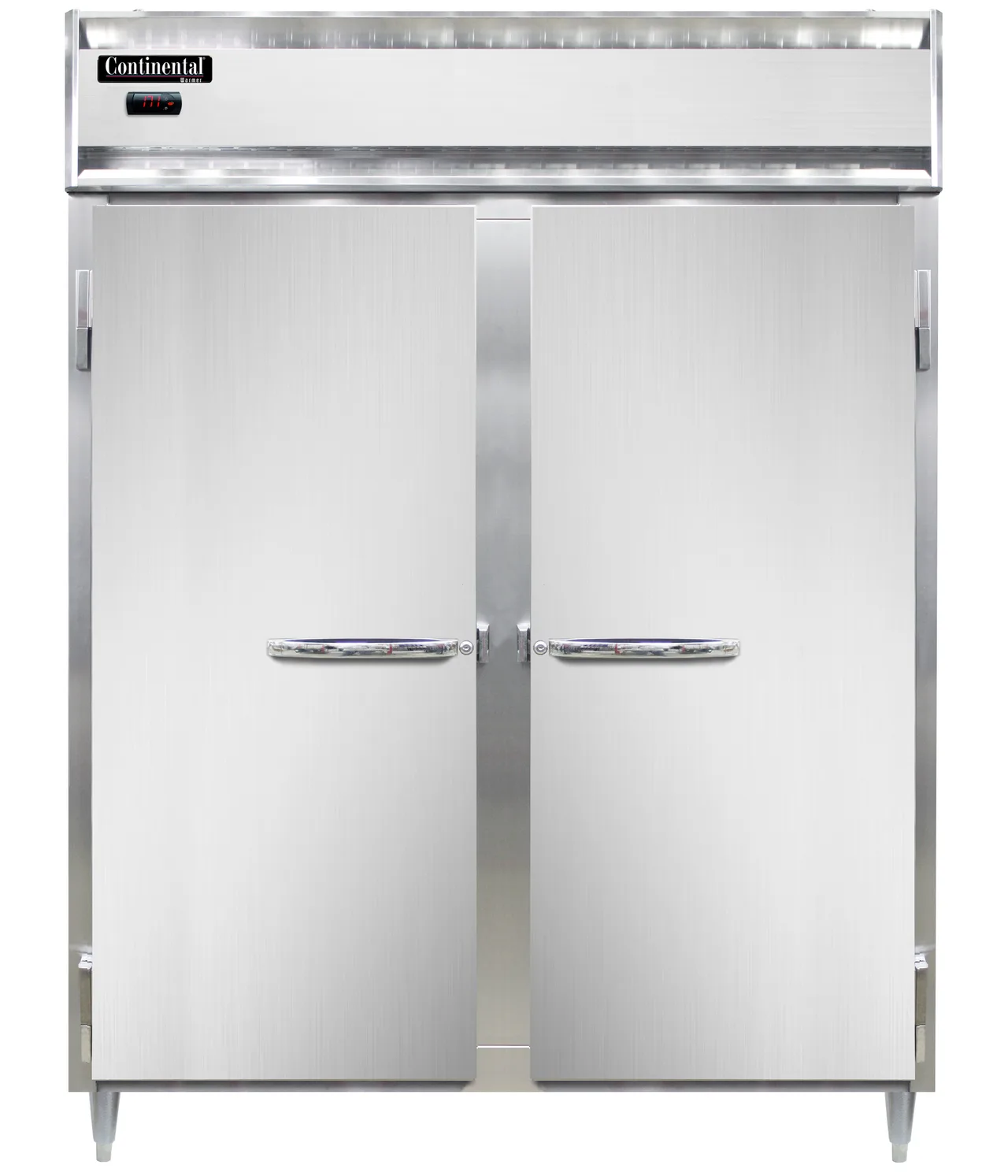 Continental DL2WE-PT-SD-GD 2-Section Heated Holding Cabinet, 52 cu ft, Stainless Steel Front, Glass Rear Doors