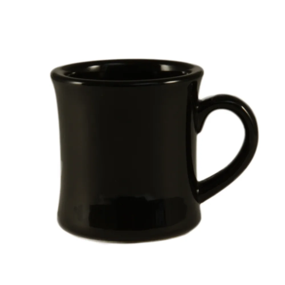 CAC China HAR-75-BLK - Hartford 7.5oz Mug, 3.25" Dia x 3.875" H, Black Ceramic, Safe - 1 Dozen