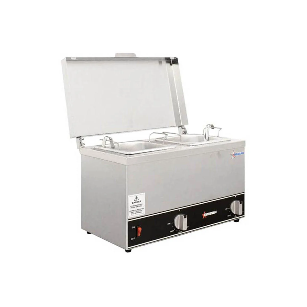 Omcan USA 44182 (Fw-Cn-0252) Double Pot Sauce Warmer, Countertop, Power Switch