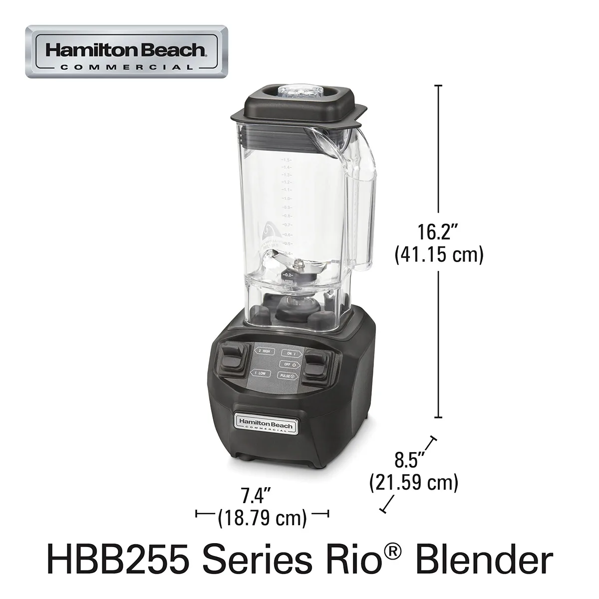 Hamilton Beach HBB255 Countertop Rio Bar Blender,Stainless Steel Blades