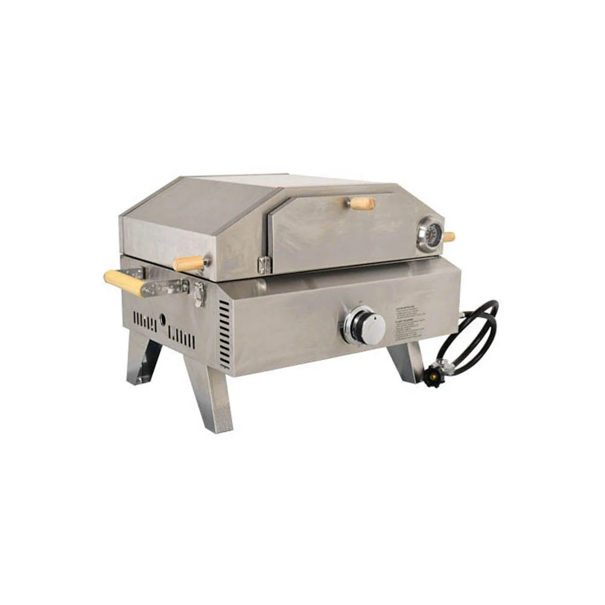Omcan USA 49112 28" Single Deck Gas Countertop Pizza Oven w/ Foldable Legs, Propane Gas