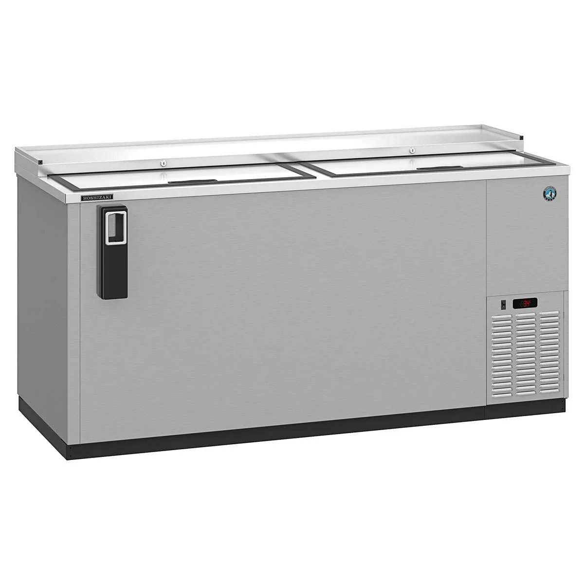 Hoshizaki CC65-S 65" Two Section Stainless Steel Horizontal Bottle Cooler, 19.6 cu. ft.