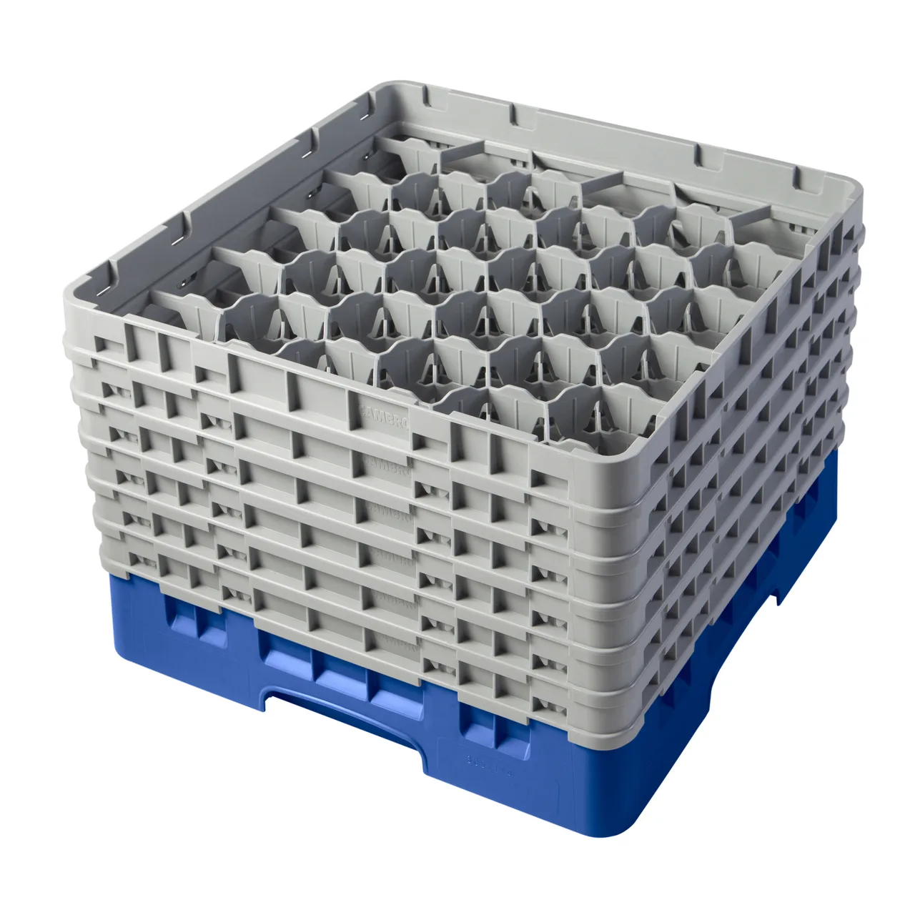 Cambro 30S1114168 Camrack Glass Rack, Full Size, Blue, 30 Compartments, 19-3/4x19-3/4, 3-1/8 Max Dia