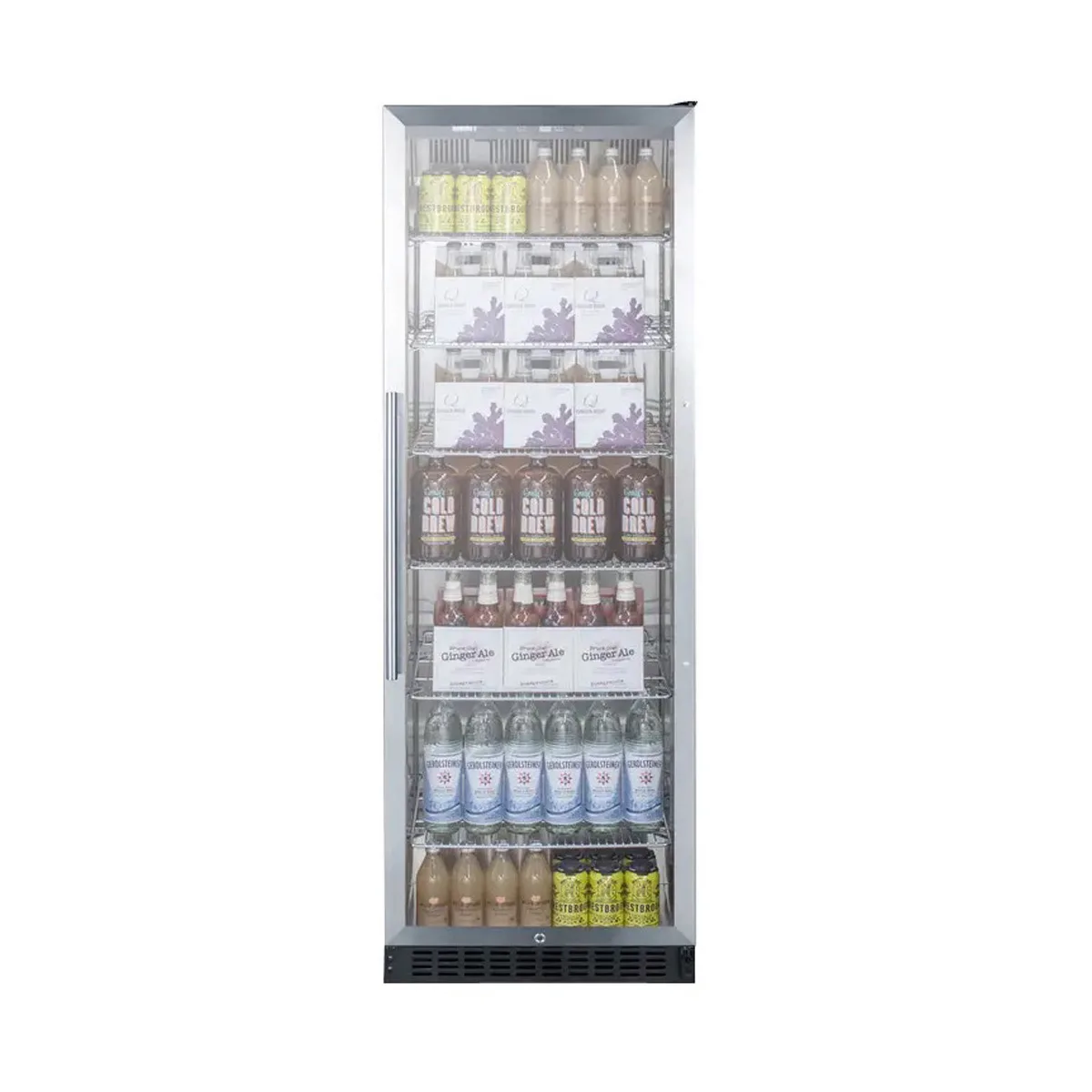 Summit SCR1401CSS 24" Beverage Center w/ Right Hinged Glass Door, Stainless Steel, 12.6 cu. ft.