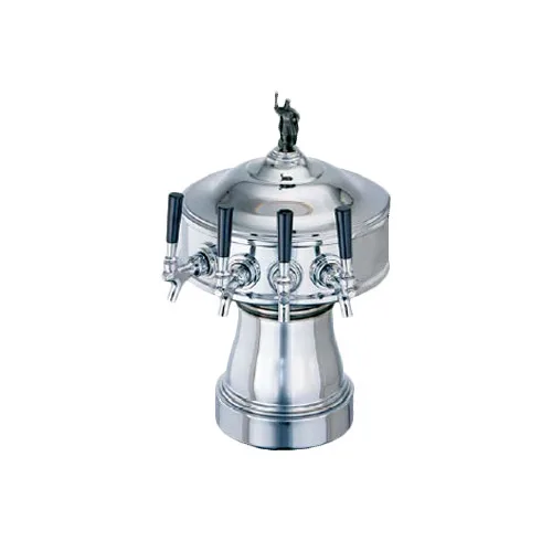 Perlick 4005-4BPC Gambrinus Draft Beer Dispensing Tower, Polished Chrome, 4 Faucets