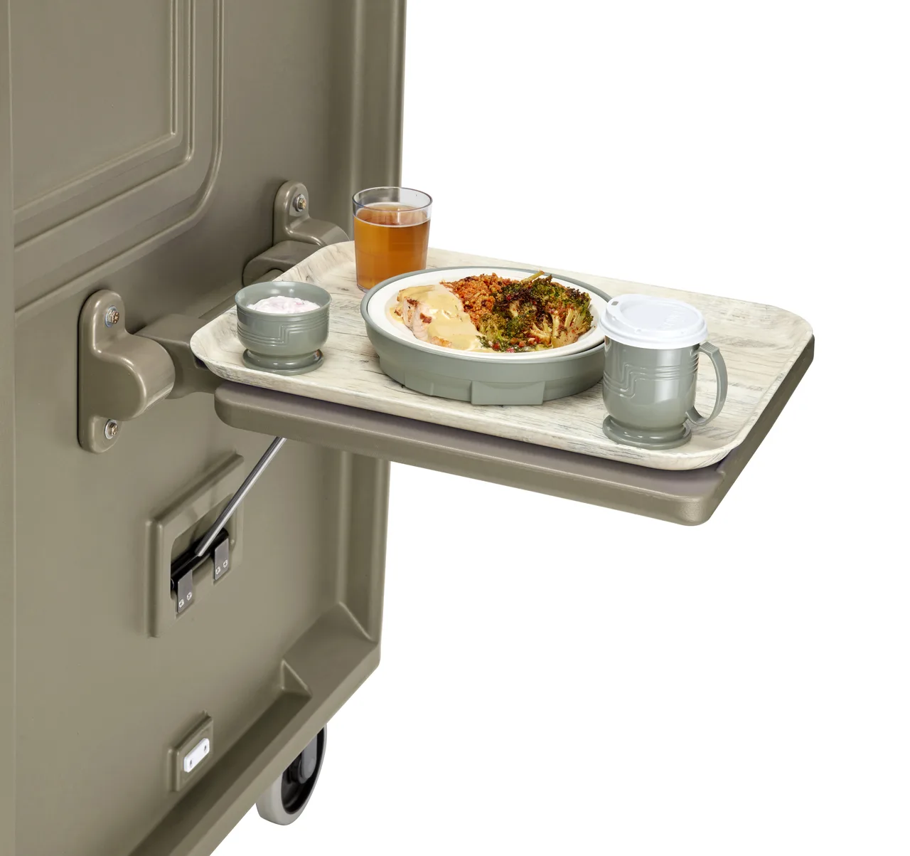 Cambro MDCET16194 Meal Delivery Cart End Table, Stowable, Granite Sand Finish