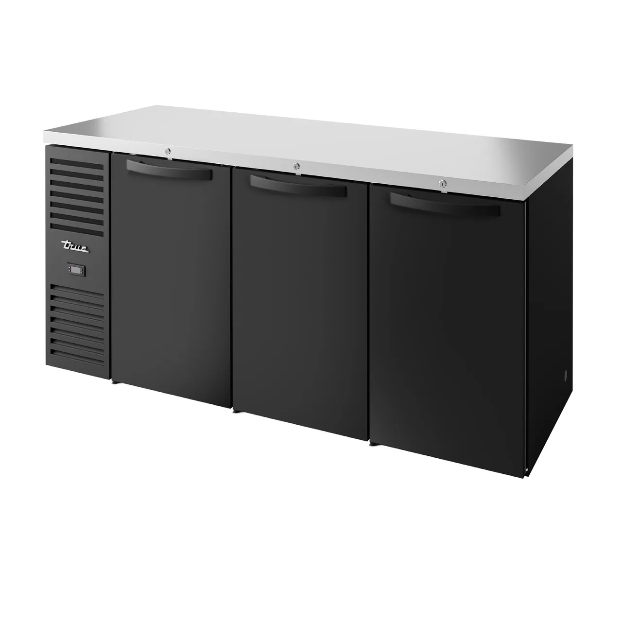 True TBR84-RISZ1-L-B-SSS-1 84" Solid Swing Door Back Bar Refrigerator with LED Lighting
