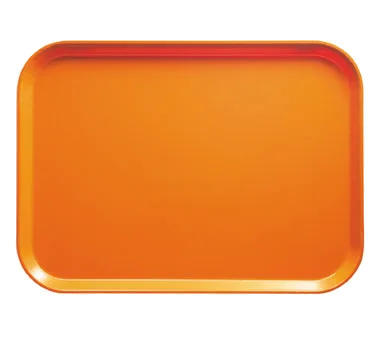 Cambro 1216222 Camtray Rectangular Tray, 12" x 16-5/16" Fiberglass, Orange, NSF, Dishwasher Safe