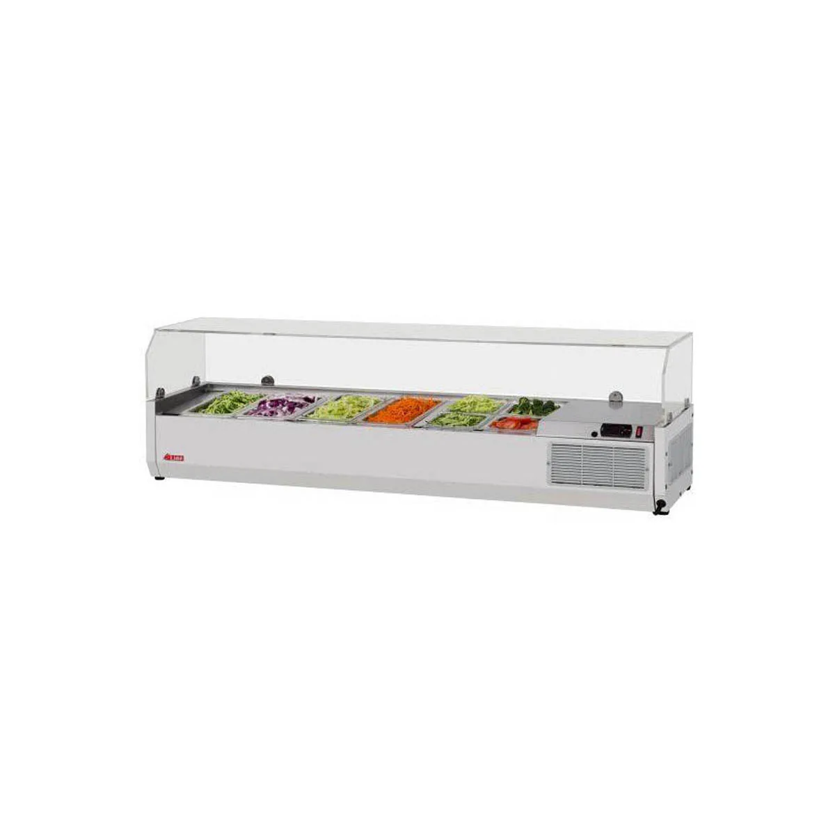 Turbo Air CTST-1500G-13-N 59" E-Line Countertop Salad Table, 12 Pan Capacity