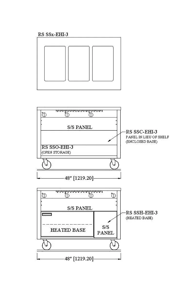Randell RS SSC-EHI-3 48" Hot Food Table