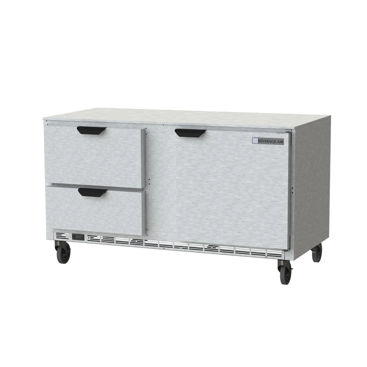 Beverage Air UCRD60AHC-2 60" Two Section Undercounter Refrigerator w/ 2 Drawers & 1 Door