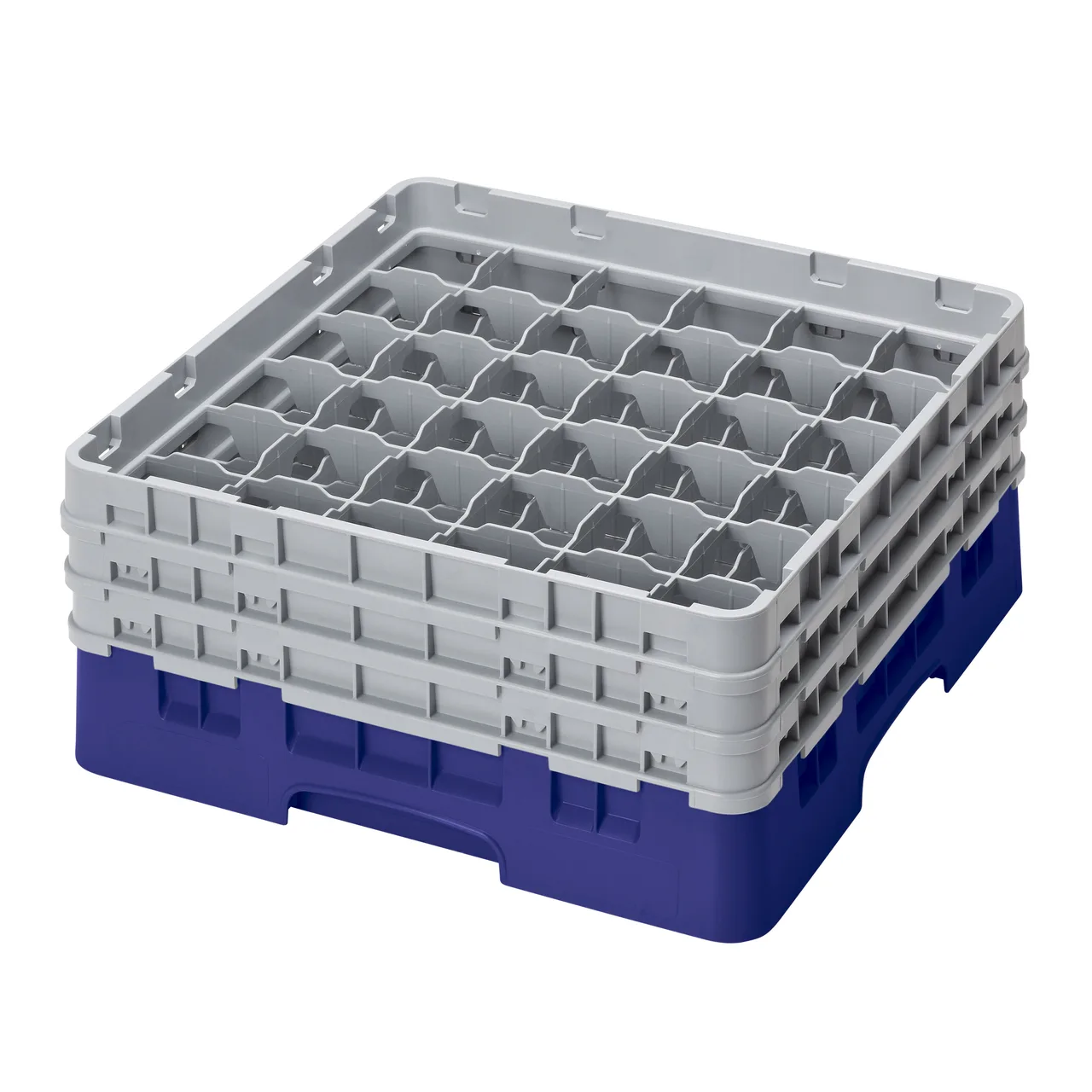 Cambro 36S638186 Camrack Glass Rack, Navy Blue, Full Size, 19-3/4" x 19-3/4", 36 Compartments