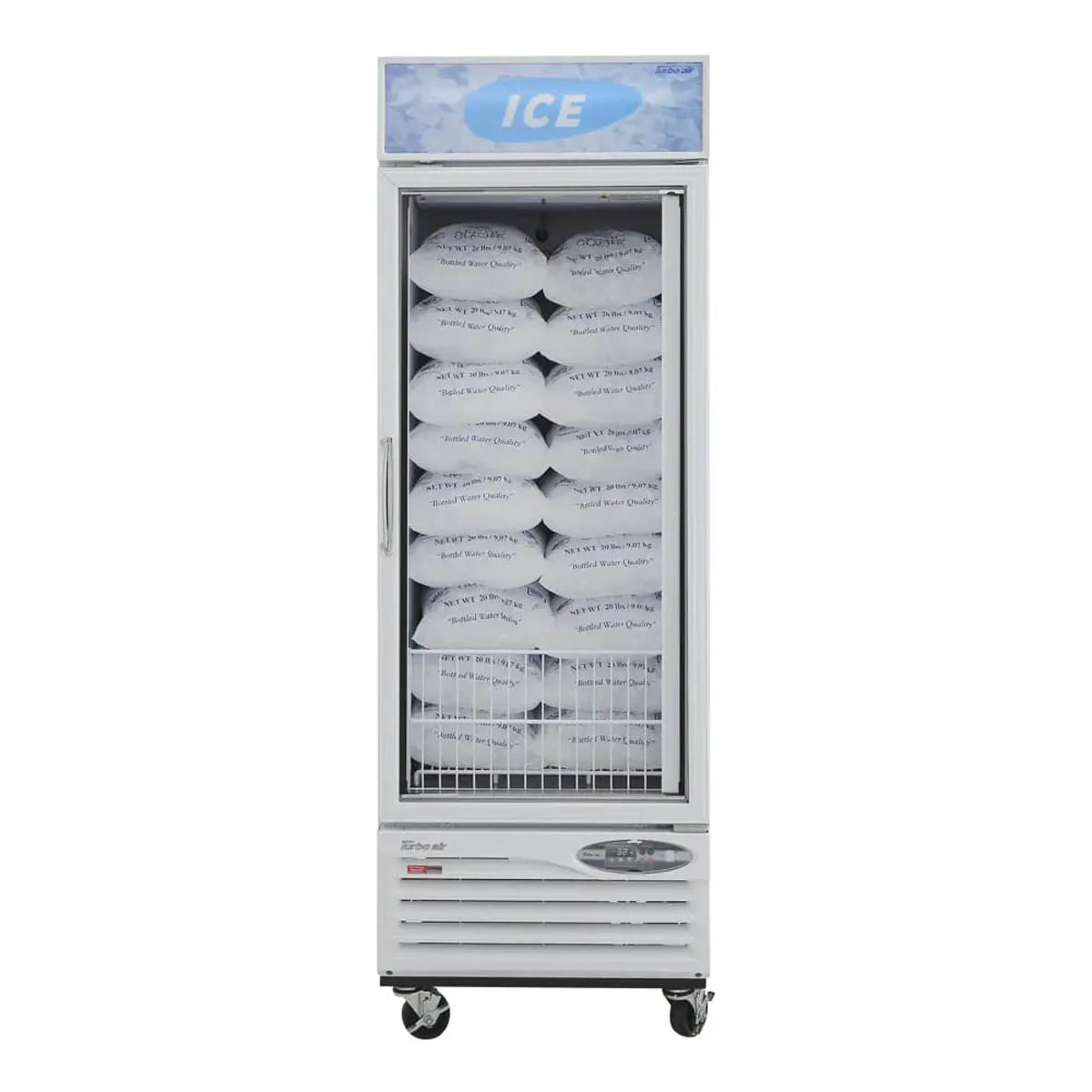 Turbo Air TGIM-23W-N 27" Indoor Ice Merchandiser w/ Glass Door, Auto Defrost, 18 cu. ft.