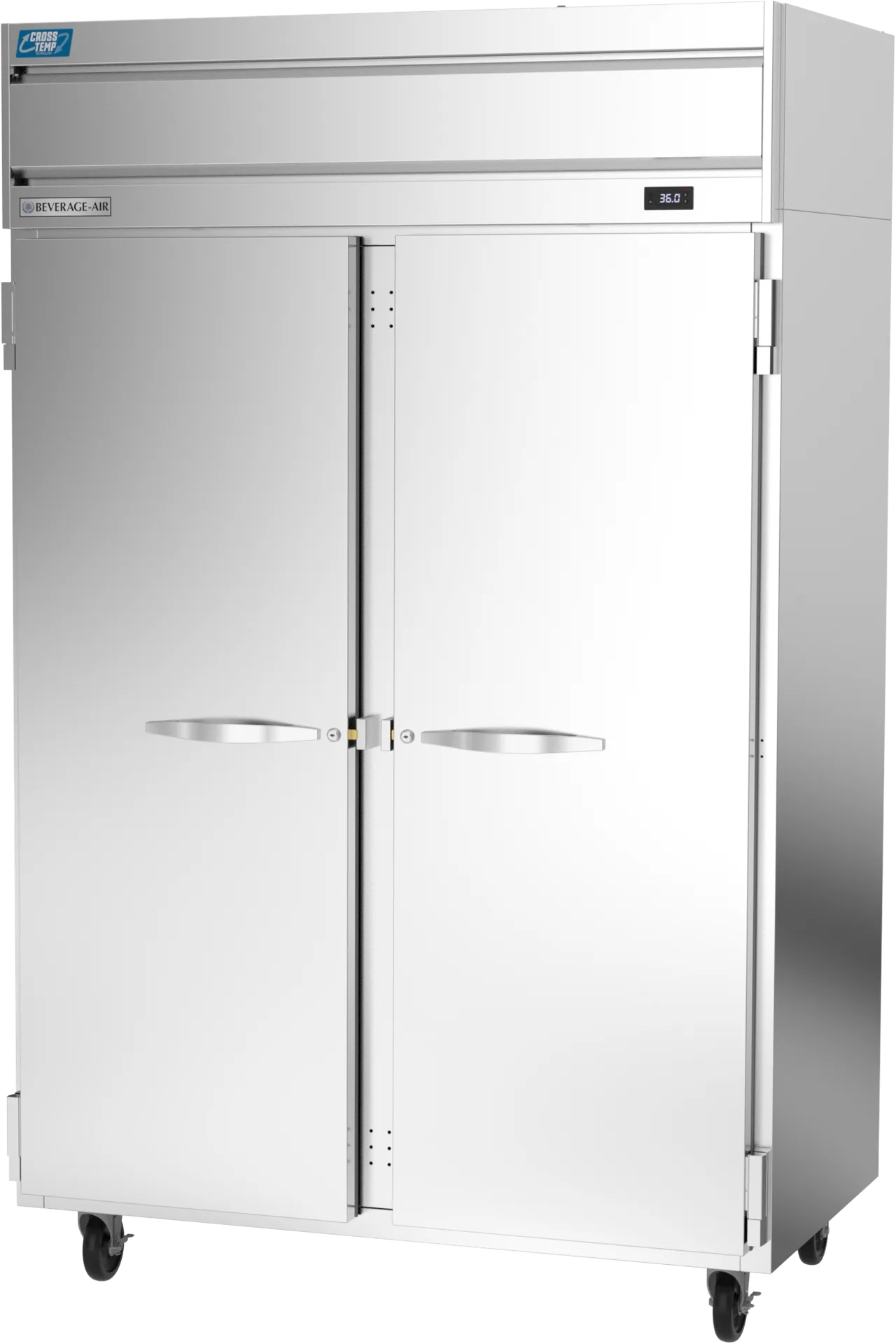 Beverage Air CT2HC-1S 52" 2-Section Convertible Refrigerator Freezer w/ 2 Solid Doors, 45 cu. ft.