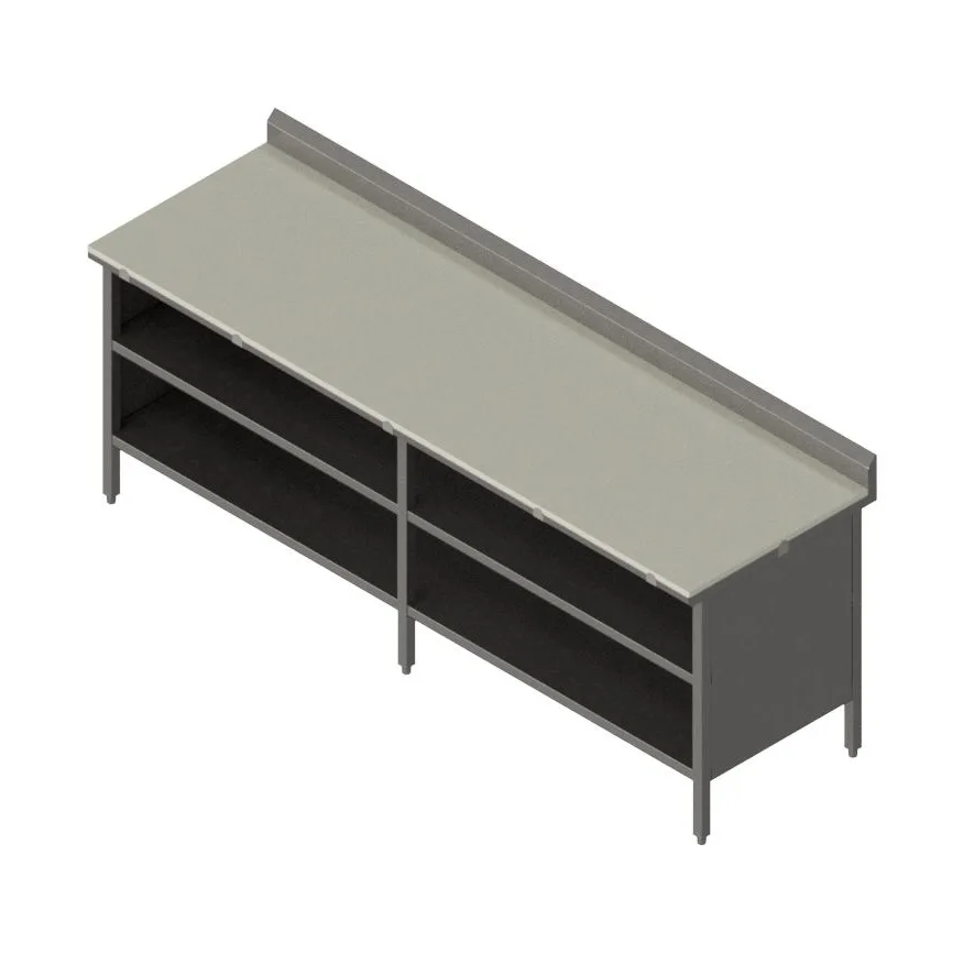 John Boos EBOP3R5-3084 Work Table, Cabinet Base with Open Front, 84"W X 30"D