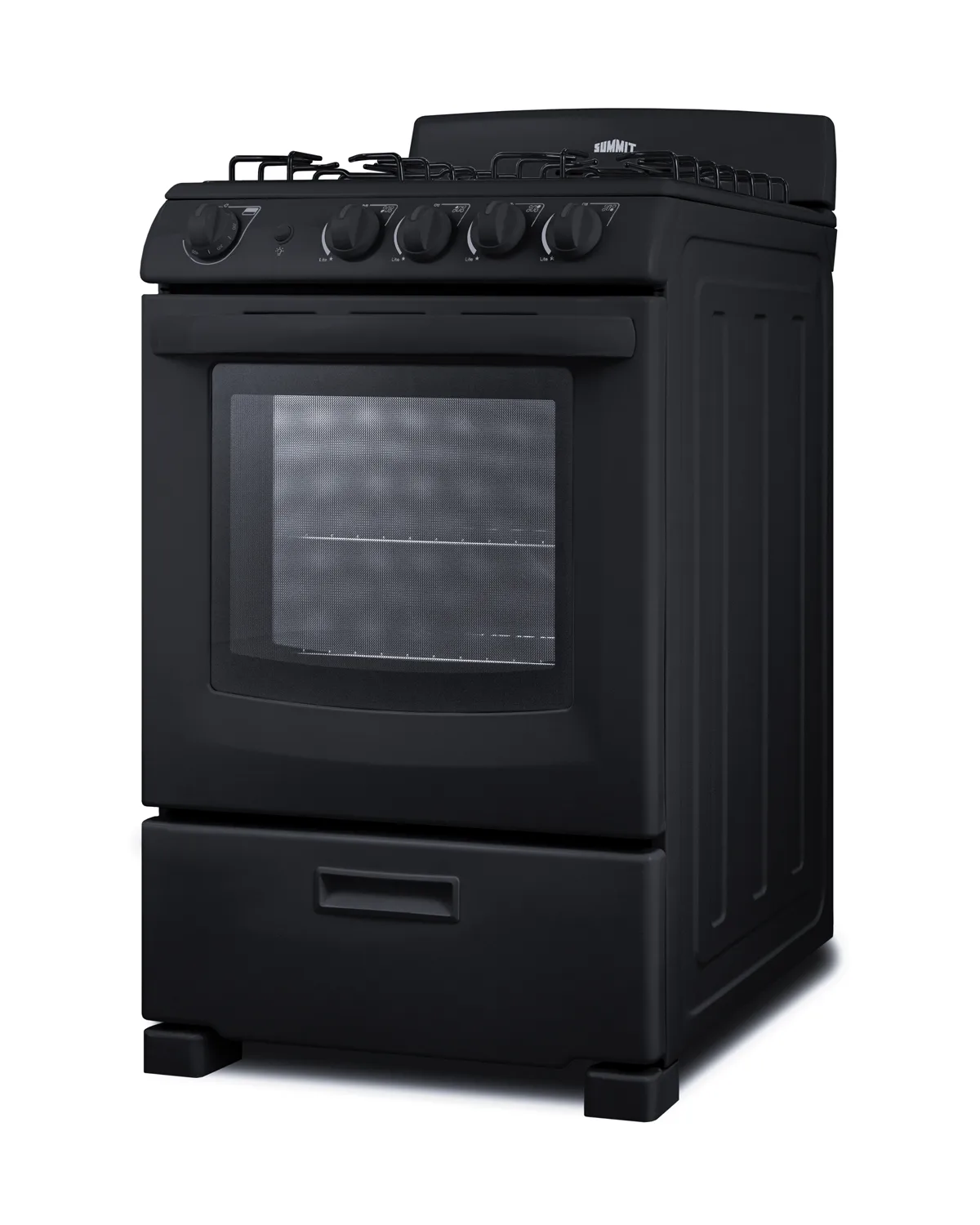 Summit RG2402B Gas Range, 24" W, 2.9 Cu.Ft. Oven Capacity