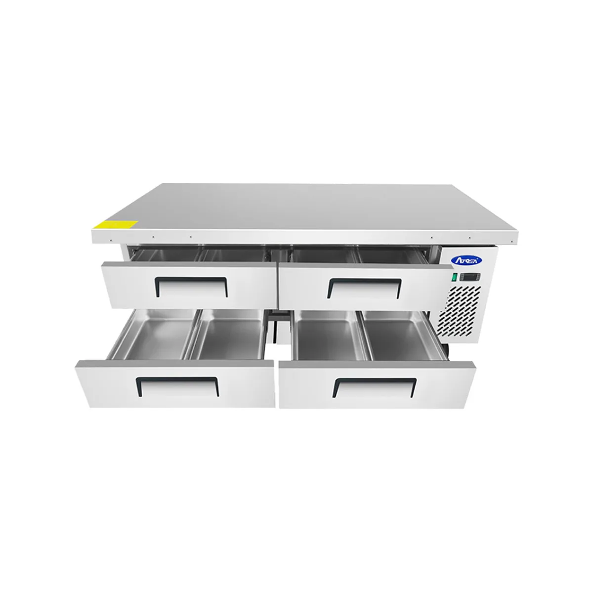 Atosa USA MGF8453GR 72" 4 Drawers Refrigerated Chef Base, Includes (8) 12 x 20 pans, 12 cu. ft.